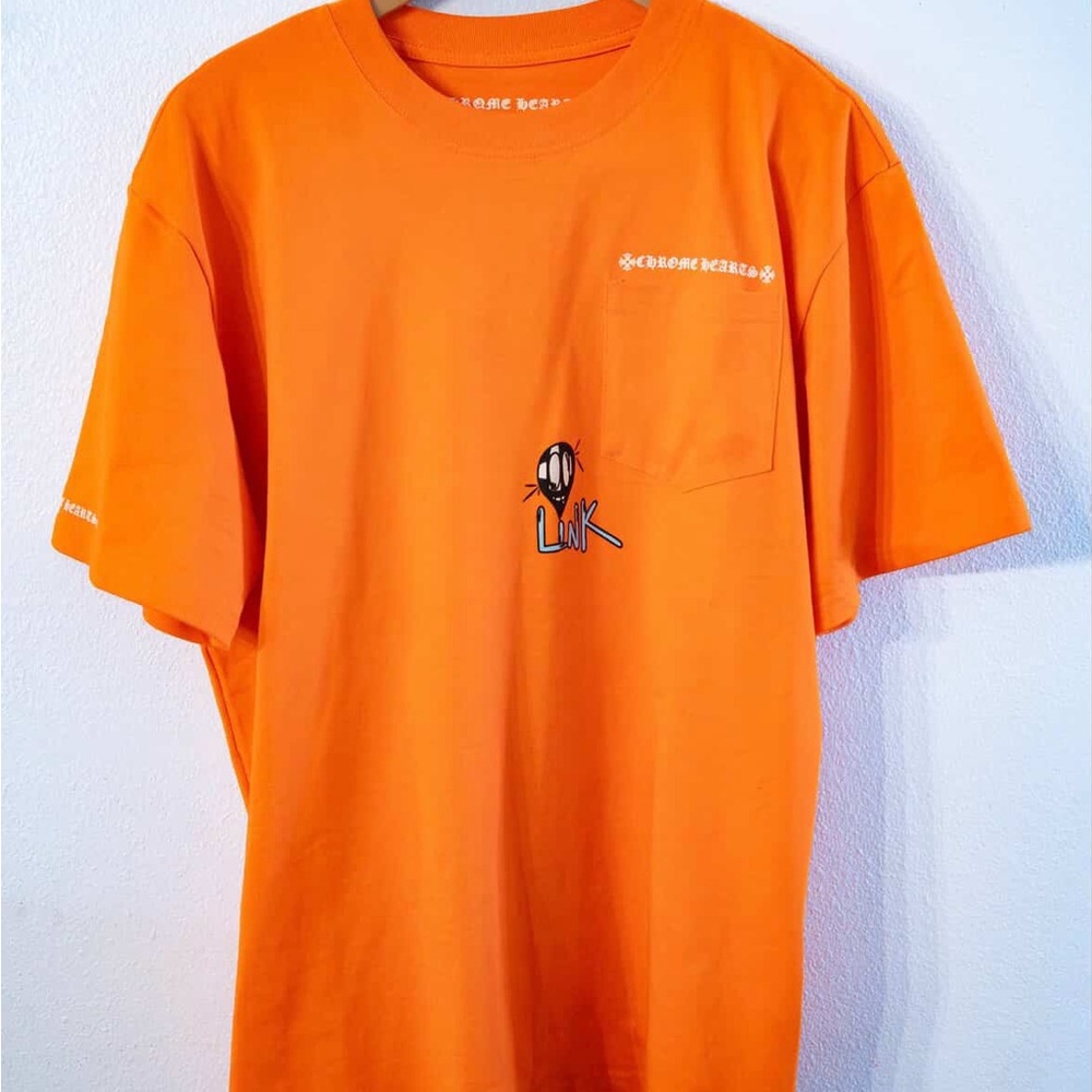 Chrome Hearts Matty Boy Link Orange Short-Sleeve Tee